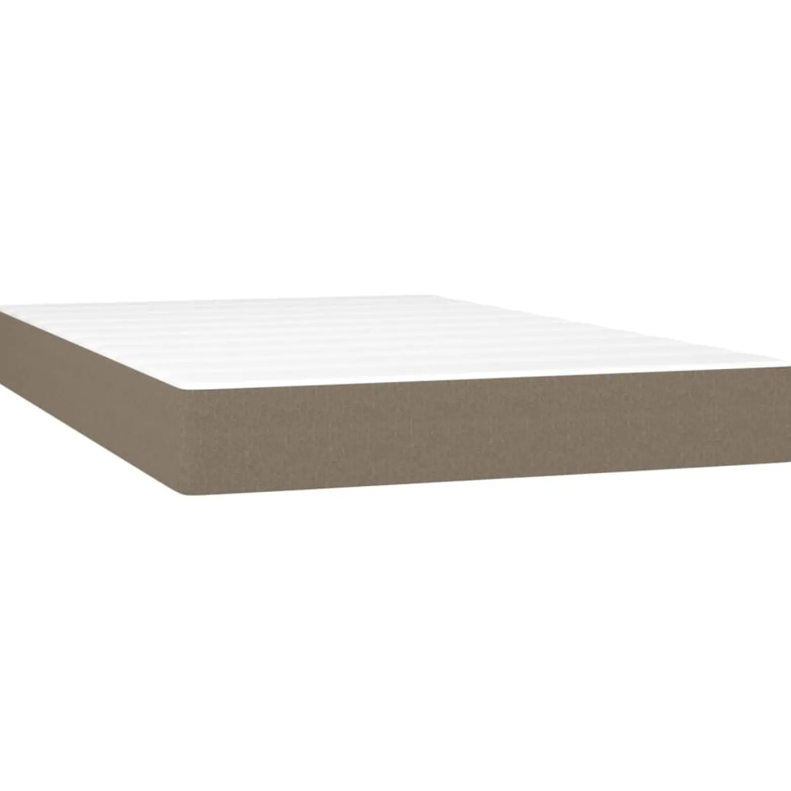 Łóżko kontynentalne z materacem taupe tkanina 120x200 cm