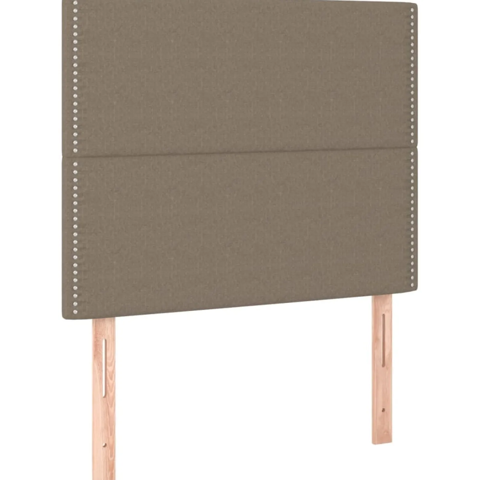 Łóżko kontynentalne z materacem, taupe, tkanina, 100x200 cm