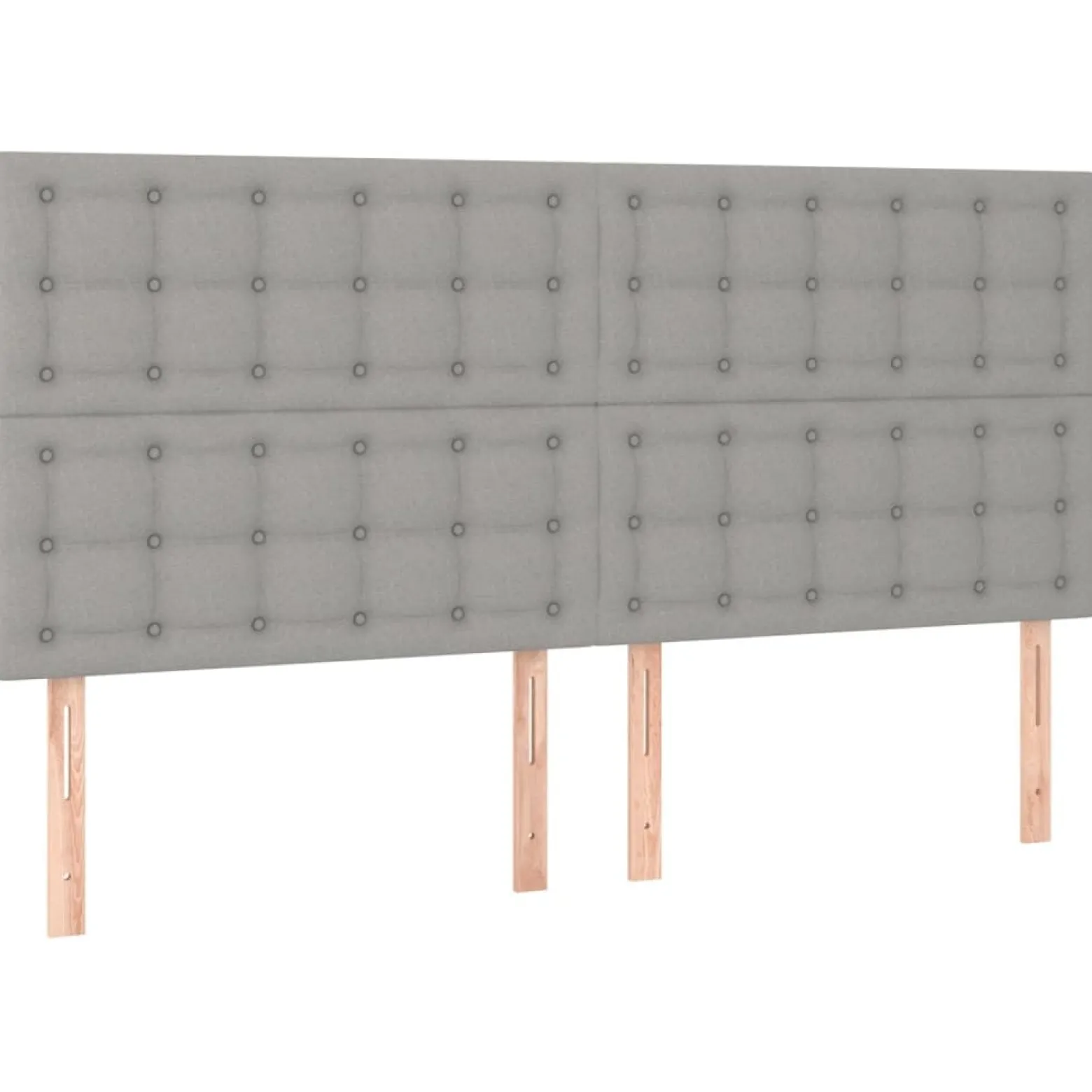 Łóżko kontynentalne z materacem, jasnoszare, tkanina 160x200 cm