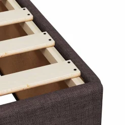 Łóżko Kontynentalne z Materacem Brązowe Do Sypialni Pokoju 100x200 cm