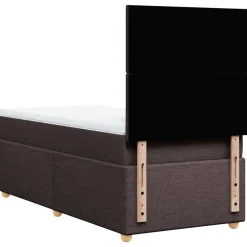 Łóżko Kontynentalne z Materacem Brązowe Do Sypialni Pokoju 100x200 cm