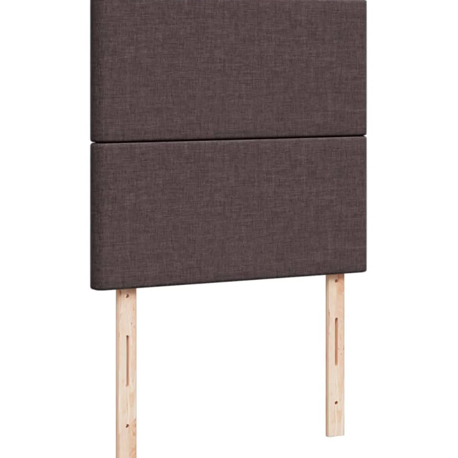 Łóżko Kontynentalne z Materacem Brązowe Do Sypialni Pokoju 100x200 cm