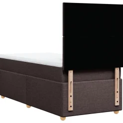 Łóżko Kontynentalne z Materacem Brązowe Do Sypialni Pokoju 100x200 cm