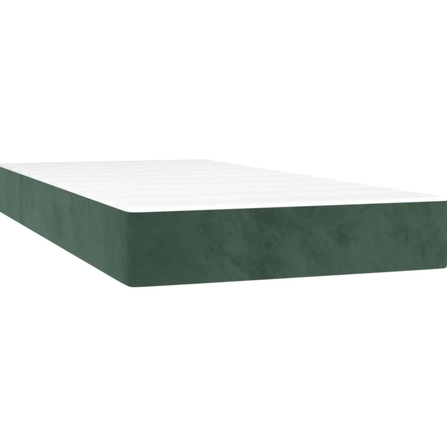 Łóżko kontynentalne z materacem zielone aksamit 80x200 cm