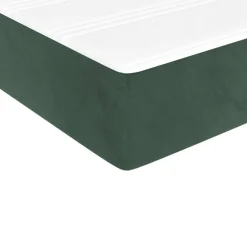 Łóżko kontynentalne z materacem zielone aksamit 80x200 cm