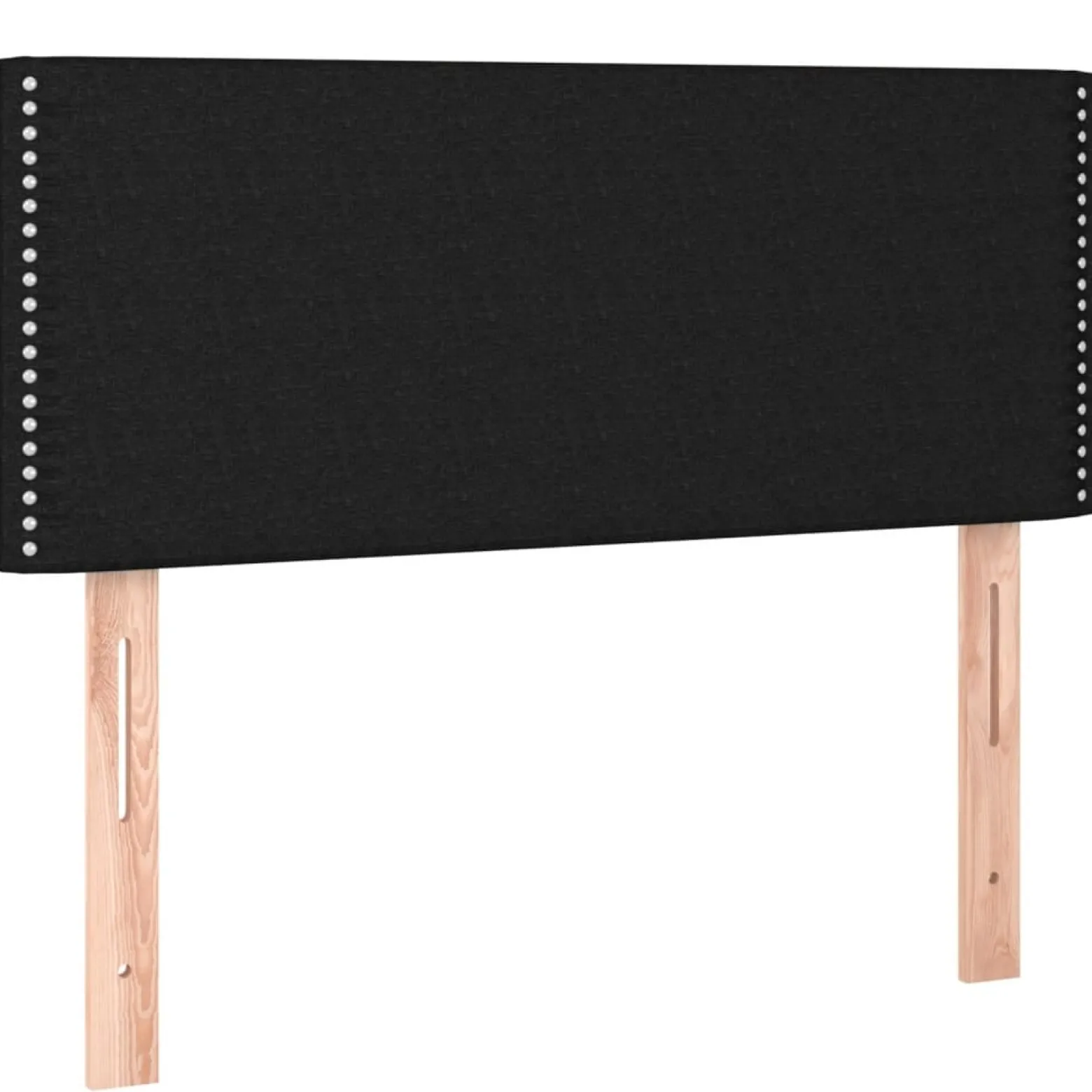 Łóżko kontynentalne z materacem, czarne, 100x200 cm, tkanina