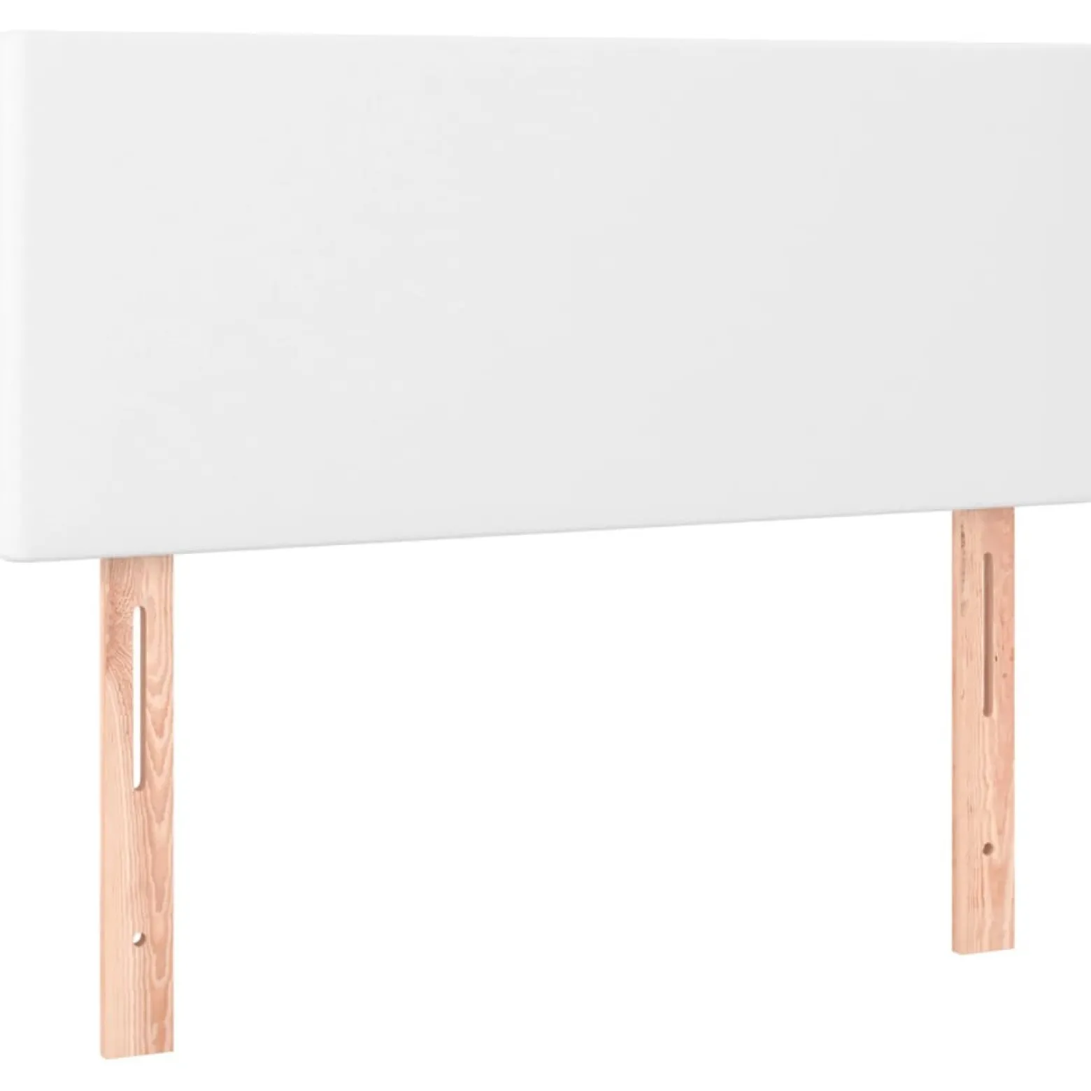 Łóżko kontynentalne z materacem białe ekoskóra 90x200 cm