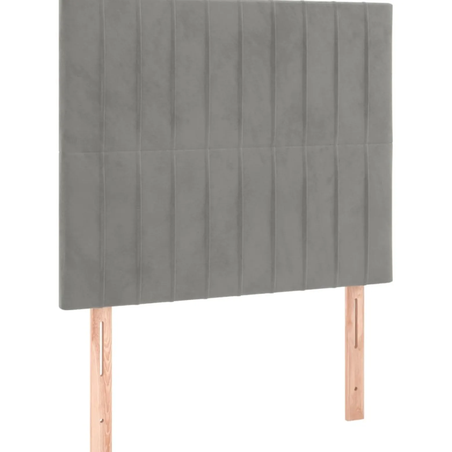 Łóżko kontynentalne z materacem jasnoszare aksamit 80x200 cm