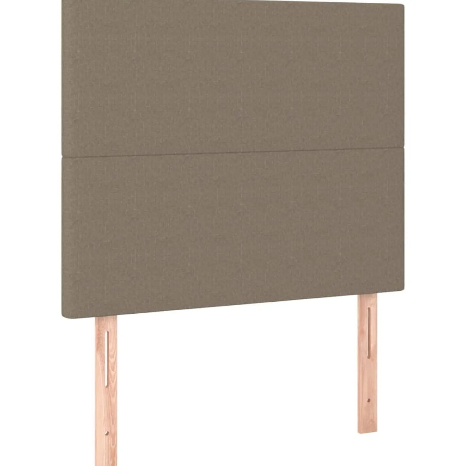 Łóżko kontynentalne z materacem, taupe, tkanina, 80x200 cm
