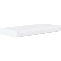 Łóżko kontynentalne z materacem kremowe do sypialni pokoju 80x200 cm,