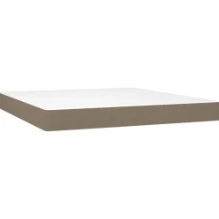 Łóżko kontynentalne z materacem taupe tkanina 180x200 cm