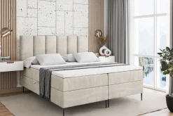 Łóżko kontynentalne z pojemnikiem, materacem i nóżkami BOXI1-FC 120x200 cm