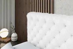 Łóżko kontynentalne z pojemnikiem, materacem i nóżkami BOXI8-FC 120x200 cm