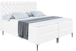 Łóżko kontynentalne z pojemnikiem, materacem i nóżkami BOXI8-FC 120x200 cm