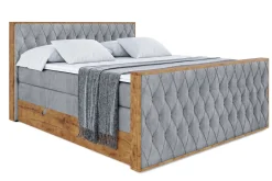Łóżko kontynentalne z pojemnikiem i materacem H3|H4 LOLLI5-Z KING 120x200cm