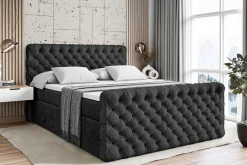 Łóżko kontynentalne z pojemnikiem i materacem H3|H4 BOXI8-Z KING 120x200cm