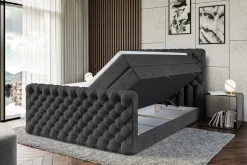 Łóżko kontynentalne z pojemnikiem i materacem H3|H4 BOXI8-Z KING 120x200cm