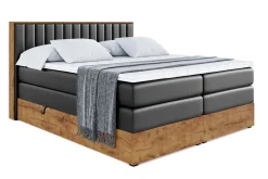 Łóżko kontynentalne z pojemnikiem i materacem H3|H4 LOLLI4 KING 120x200 cm