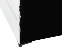 Łóżko LED welurowe 90 x 200 cm białe RUBIAN