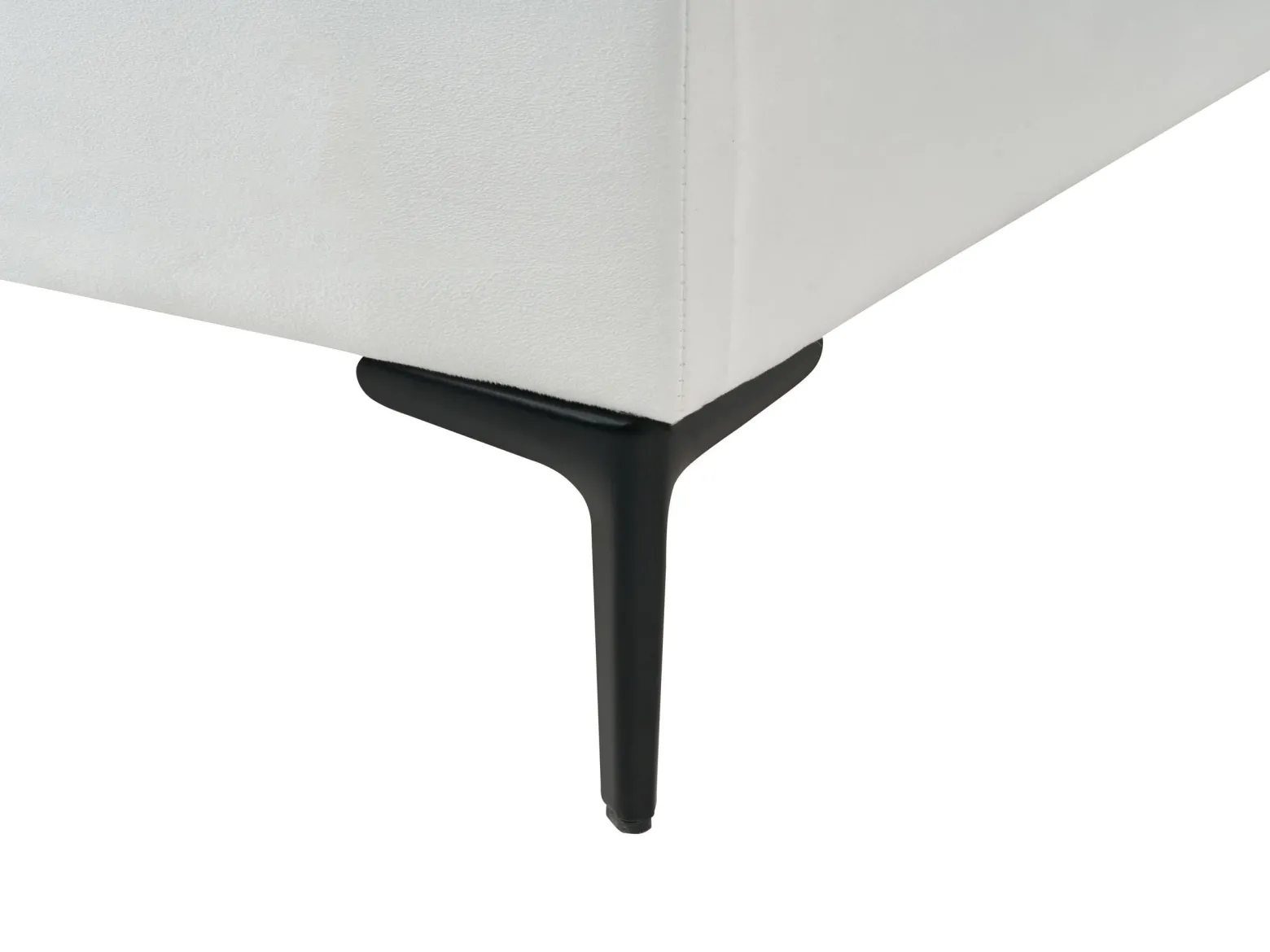 Łóżko LED welurowe 90 x 200 cm białe RUBIAN