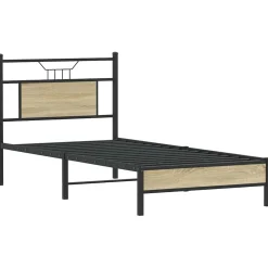 Łóżko Metalowe Rama Łóżka Metalowa Ze Stelażem Pokoj Sypialnia 80x200 cm