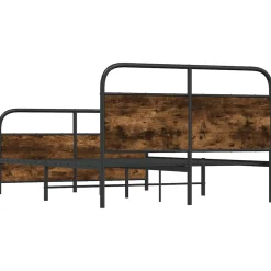 Łóżko Metalowe Rama Łóżka Ze Stelażem Do Pokoju Sypialni 137x190 cm