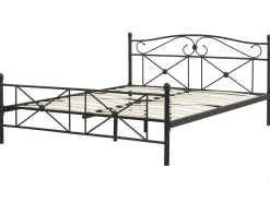 Łóżko metalowe rama stelaż 140x200 czarne