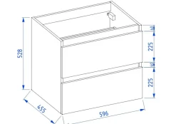 Komoda łazienkowa ARCO 60 cm kaszmir z szufladami