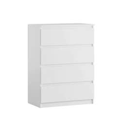 Komoda BASIC 4 szuflady – Biała | 71x97x40 cm
