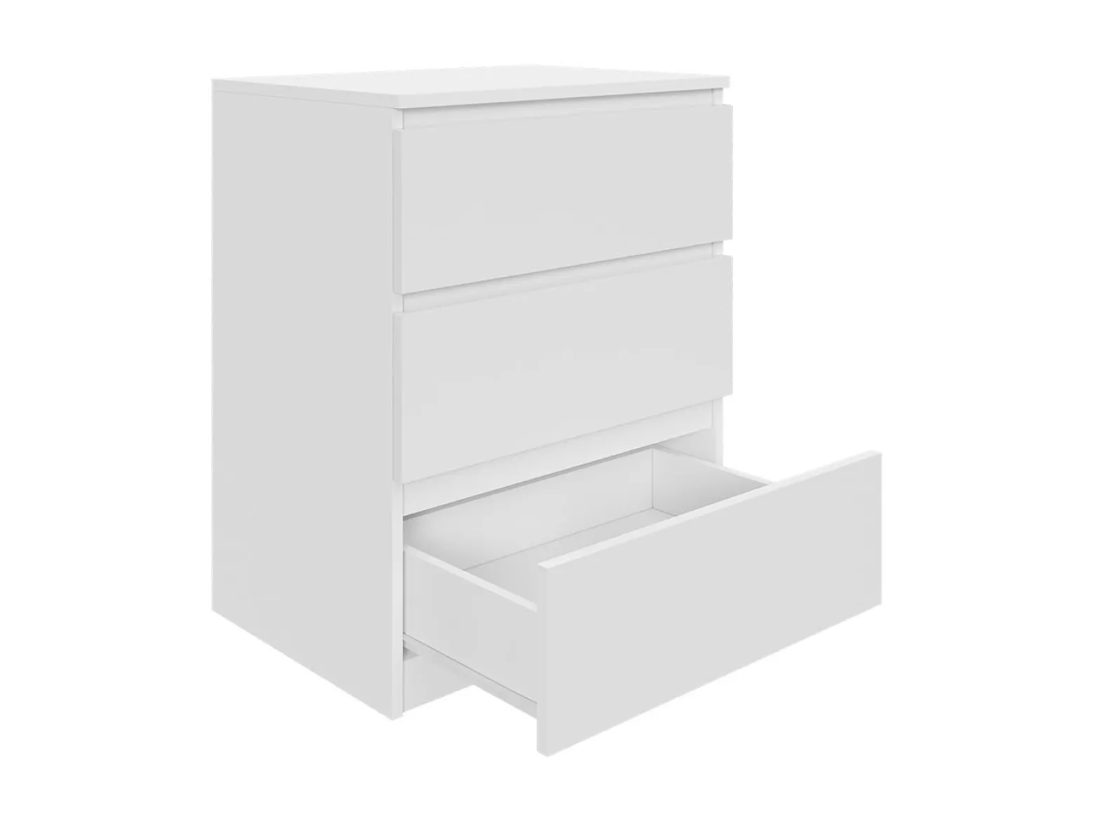 Komoda Biała 60 cm z 3 Szufladami - do Każdego Pomieszczenia