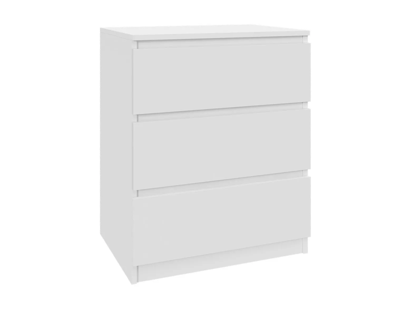 Komoda Biała 60 cm z 3 Szufladami - do Każdego Pomieszczenia
