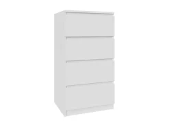 Komoda biała 50cm - 4 szuflady, nowoczesny design PL