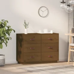 Komoda Brąz Drewno sosnowe vidaXL