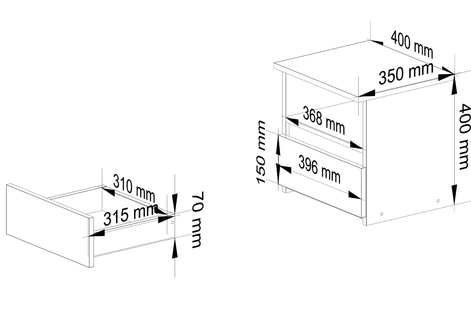 KOMODA CL1 PK DĄB SONOMA / BIAŁA