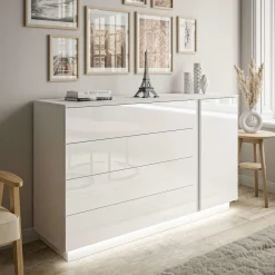 Komoda LINA II z oświetleniem LED PUSHOPEN