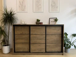 Komoda LOFT dwudrzwiowa 120 cm dąb artisan