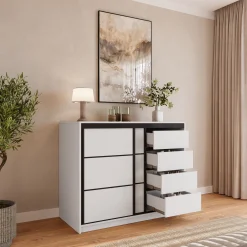 Komoda LOFT dwudrzwiowa 120 cm dąb artisan