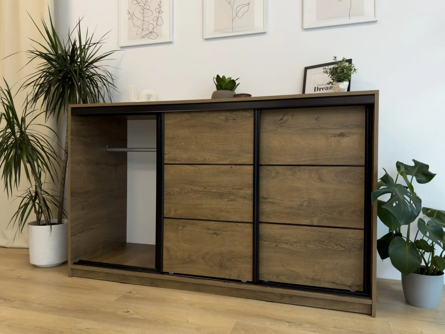 Komoda LOFT dwudrzwiowa 120 cm dąb artisan