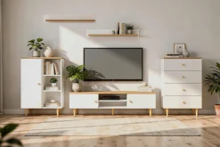 Komoda szafka RANGE COM 70 4S artisan-biały szuflady regał ubrania zabawki