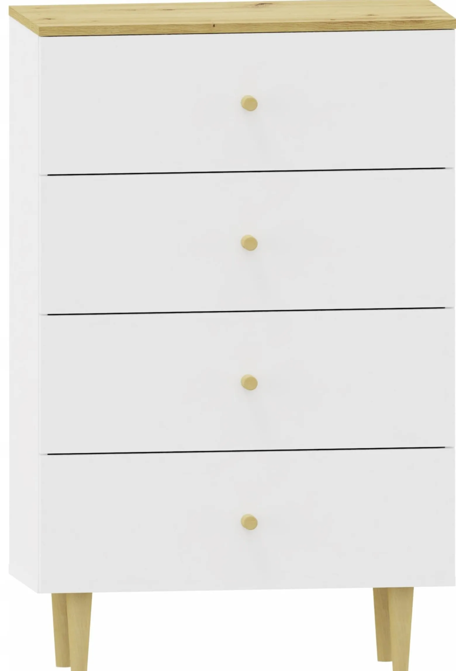 Komoda szafka RANGE COM 70 4S artisan-biały szuflady regał ubrania zabawki