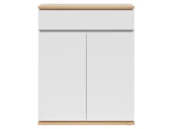 Komoda Yamael 85 cm z 2 drzwiami i szufladą dąb artisan/biały