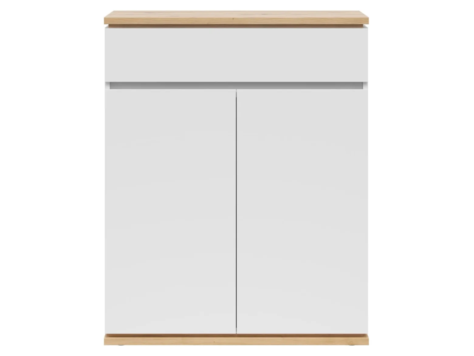 Komoda Yamael 85 cm z 2 drzwiami i szufladą dąb artisan/biały