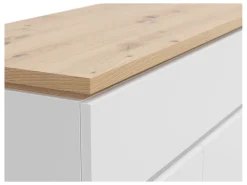 Komoda Yamael 85 cm z 2 drzwiami i szufladą dąb artisan/biały
