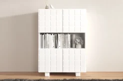 Komoda z frontami 3D Skandica CUBO HIGH / biały / 85cm