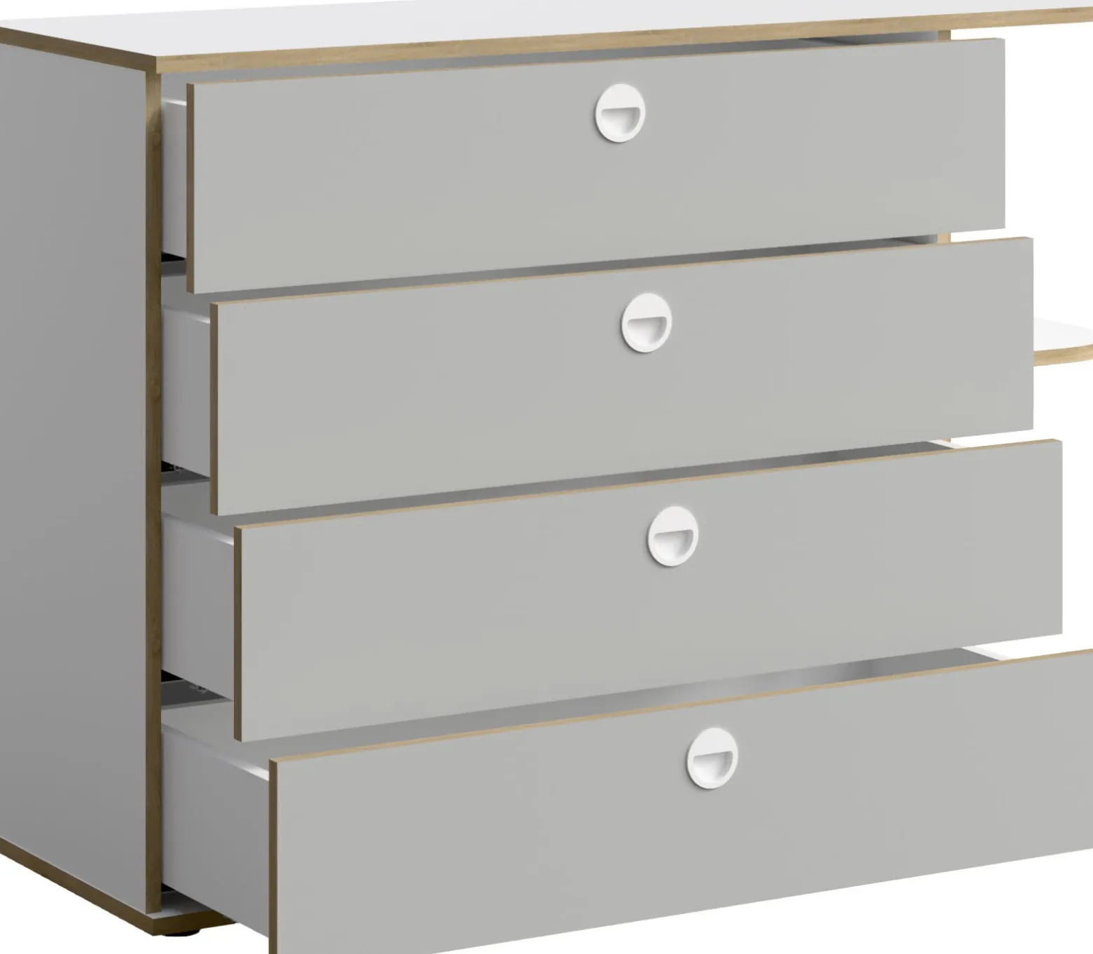 Komoda z szufladami 116 cm do salonu PINGO
