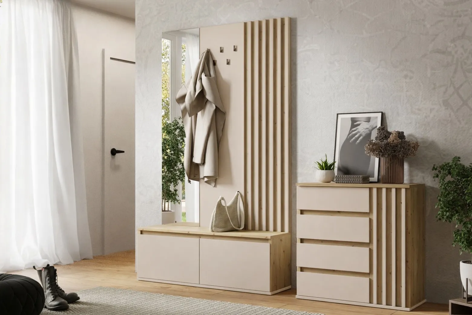 Komoda z szufladami 80 cm do przedpokoju DORIOS