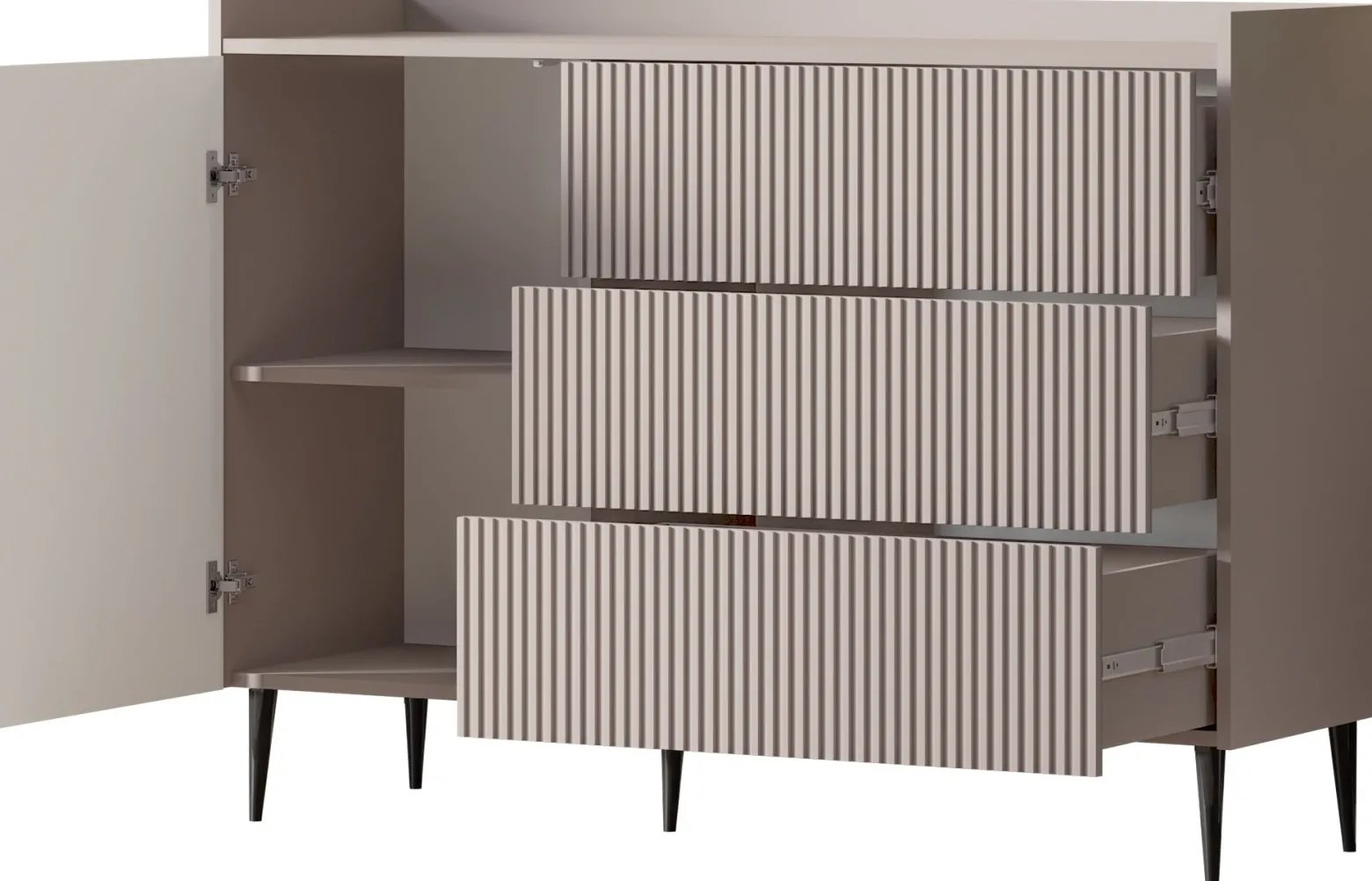 Komoda z szufladami do salonu 126 cm ASPERO