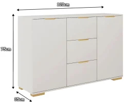 Komoda Abs 120 K3 Kaszmir