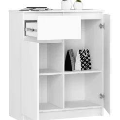 Komoda AKORD K80 Biała 80 cm z szufladą 80x40x99 cm