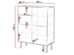Komoda Art Deco 4D 89
